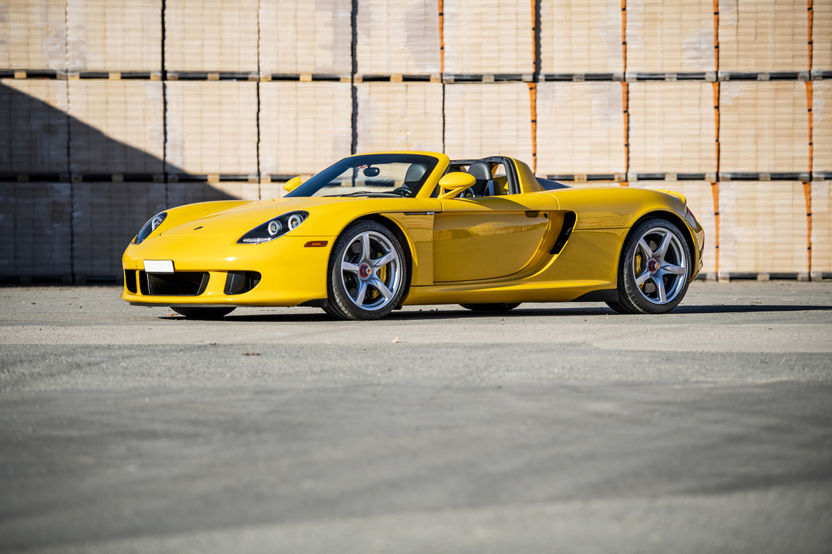 Fayence Yellow 2005 Porsche Carrera GT available at RM Sotheby’s Online Only Open Roads February Auction 2021