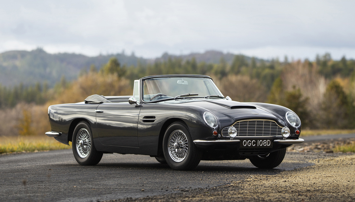 Gunmetal Grey 1965 Aston Martin Short-Chassis Volante available at RM Sotheby’s Arizona Live Auction 2021