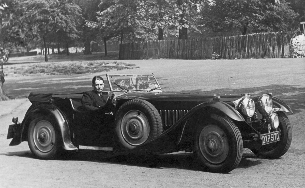 Original Owner Maurice Fox-Pitt Lubbock shows off his Corsica-bodied 1937 Type 57SC Bugatti
