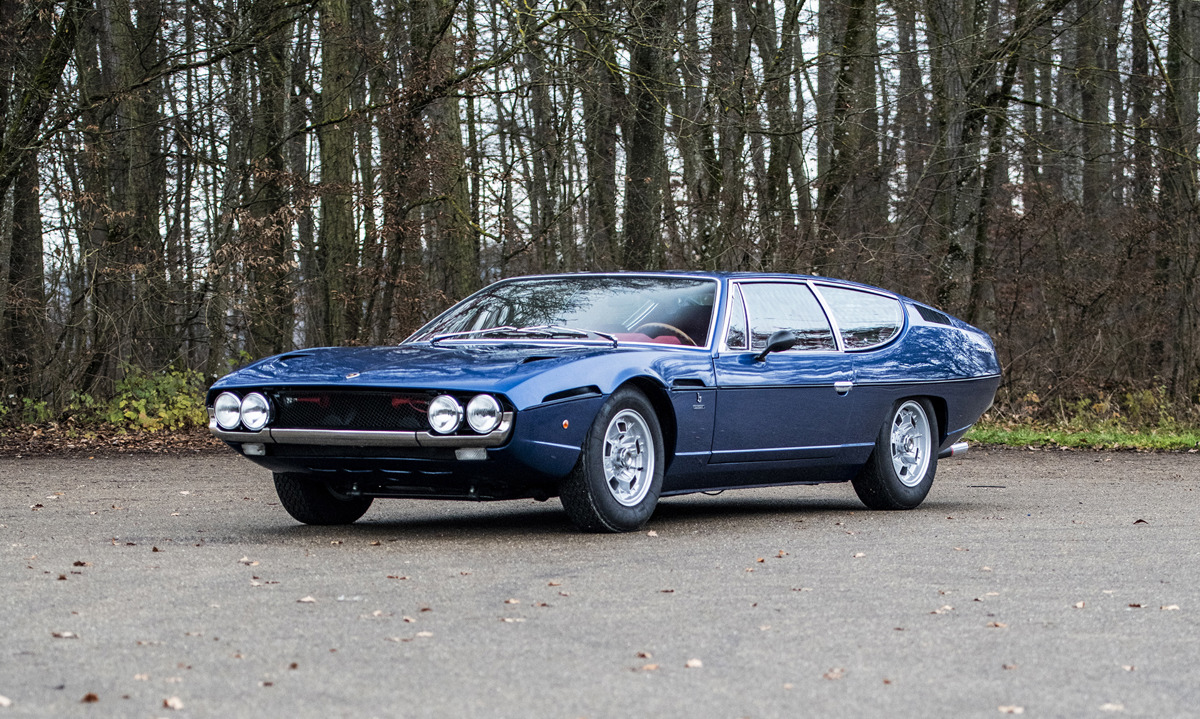 Blue Notte 1968 Lamborghini Espada Series I by Bertone available at RM Sotheby's Paris Auction 2021