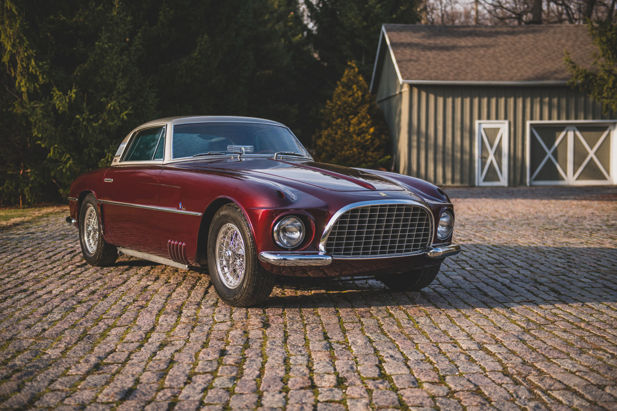 Burgundy and Silver-Grey 1954 Ferrari 375 America Coupe by Vignale sold at RM Sotheby's Arizona Live Auction 2021