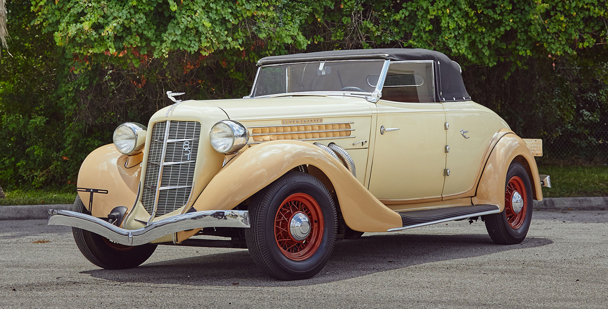 1935 Auburn 851 Supercharged Cabriolet Conversion offered at RM Sotheby's Fort Lauderdale live auction 2022