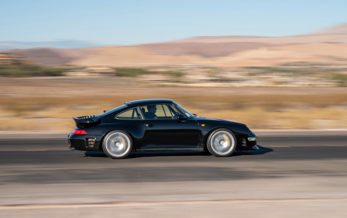 Side view of the Black on Black 1998 RUF Turbo R available at RM Sotheby's Arizona Live Auction 2021