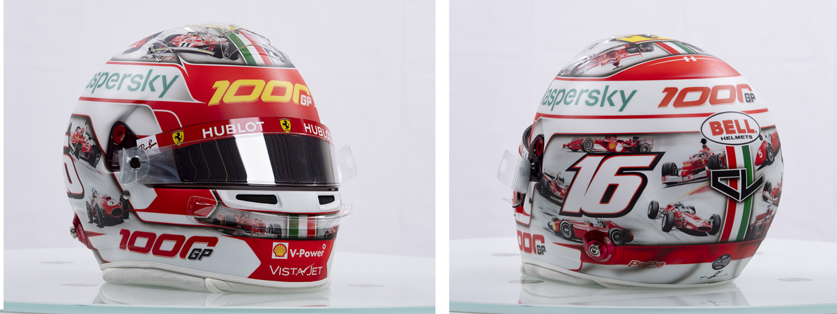 Charles Leclerc Replica Racing Helmet available at RM Sotheby’s Online Only Once in a Millennium Auction 2020