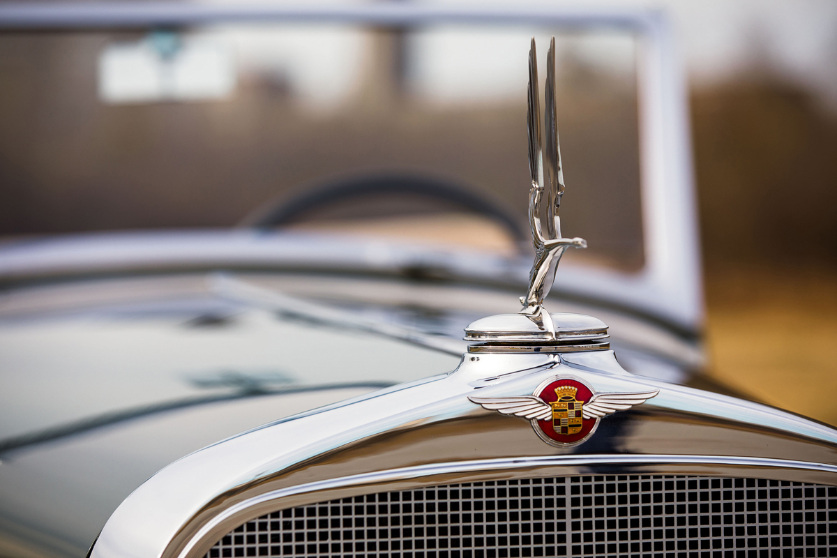 Hood of the 1932 Cadillac V-16 Convertible Coupe by Fisher available at RM Sotheby's Arizona Live Auction 2021