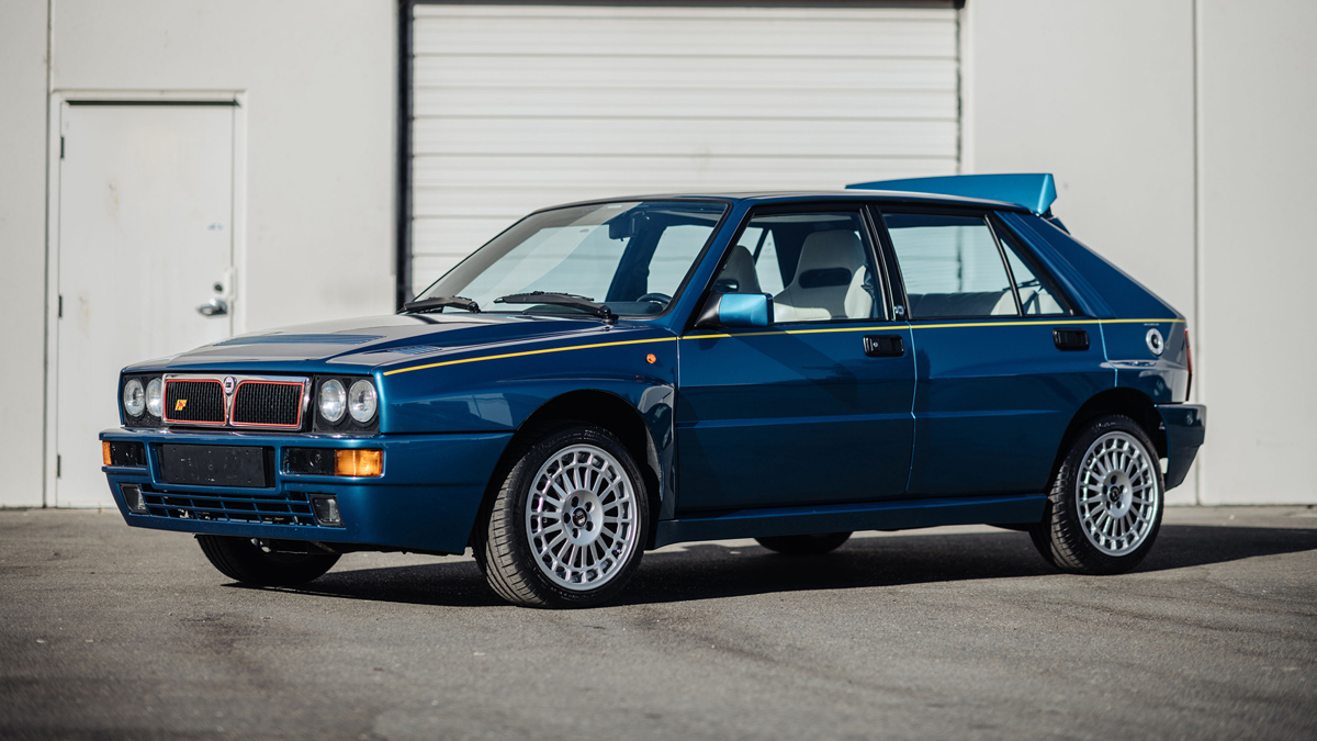 1995 Lancia Delta HF Integrale Evoluzione II Blue Lagos offered at RM Sotheby's live Arizona auction 2021