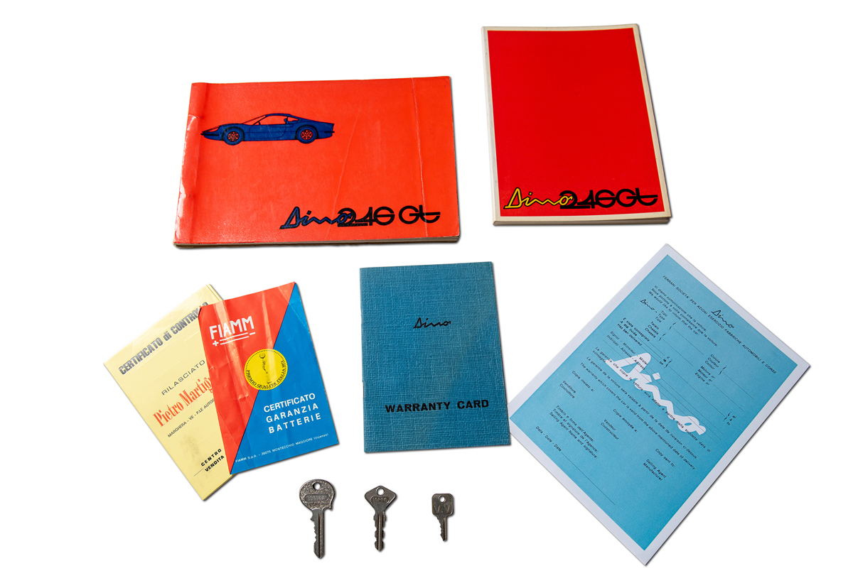Ferrari Dino 246 GT Owner’s Manual Set with Folio available at RM Sotheby's Open Roads Fall online auction 2020