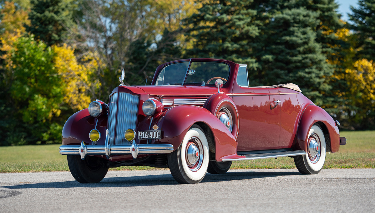 1938 Packard Eight Convertible Coupe offered at RM Sotheby's Open Roads Fall Online Only Auction 2020