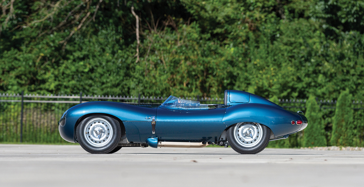 1955 Jaguar D-Type Continuation offered at RM Sotheby's The Elkhart Collection live auction 2020