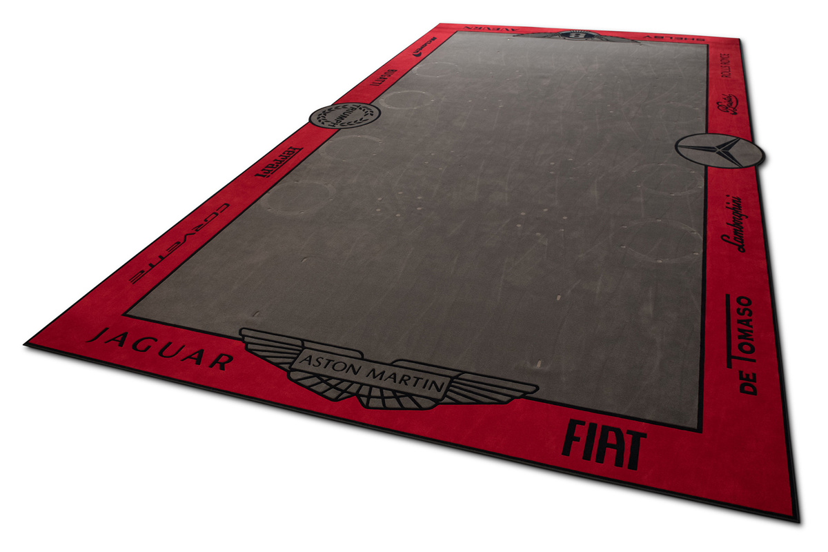 Custom Automotive-Themed Area Rug offered at RM Sotheby's The Elkhart Collection live auction 2020