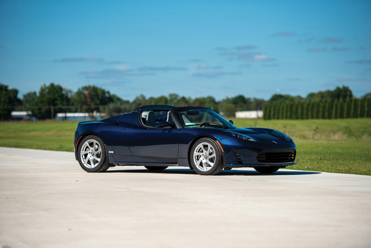 2011 Tesla Roadster Sport R80 offered at RM Sotheby's The Elkhart Collection live auction 2020