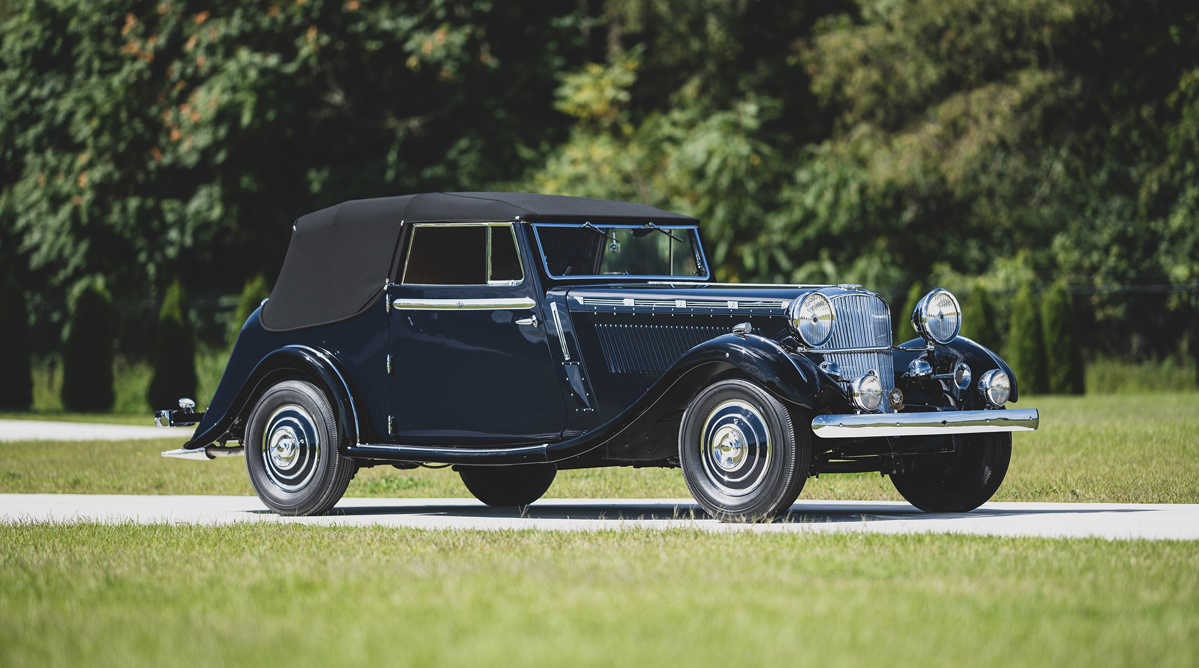 1937 Brough Superior 3 1/2-Litre ‘Dual Purpose’ Drophead Coupe by Atcherley offered at RM Sotheby's The Elkhart Collection