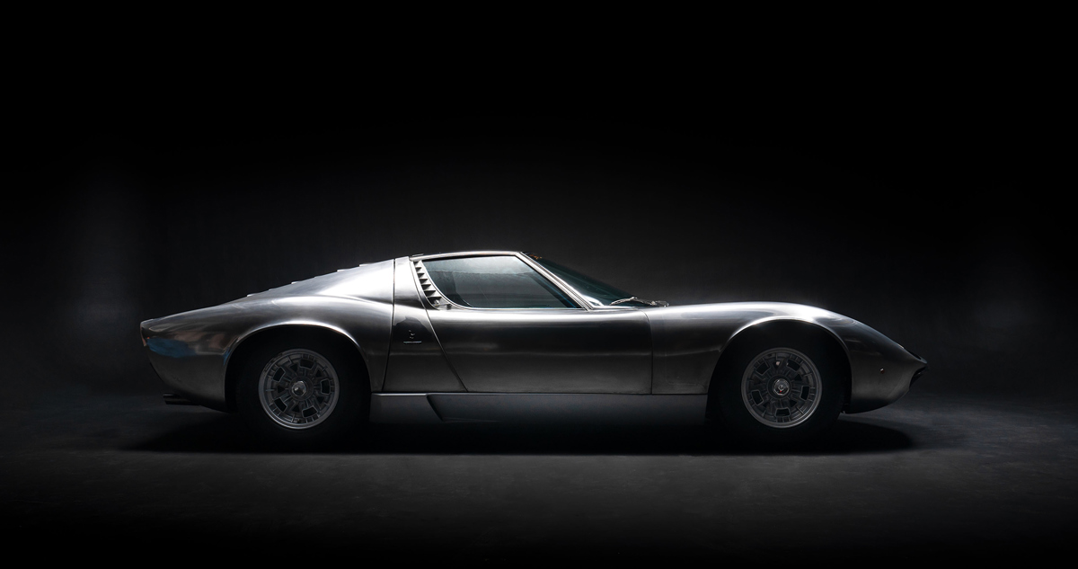 Side of 1971 Lamborghini Miura P400 S by Bertone Offered at RM Sotheby's Live Monterey Auction 2021