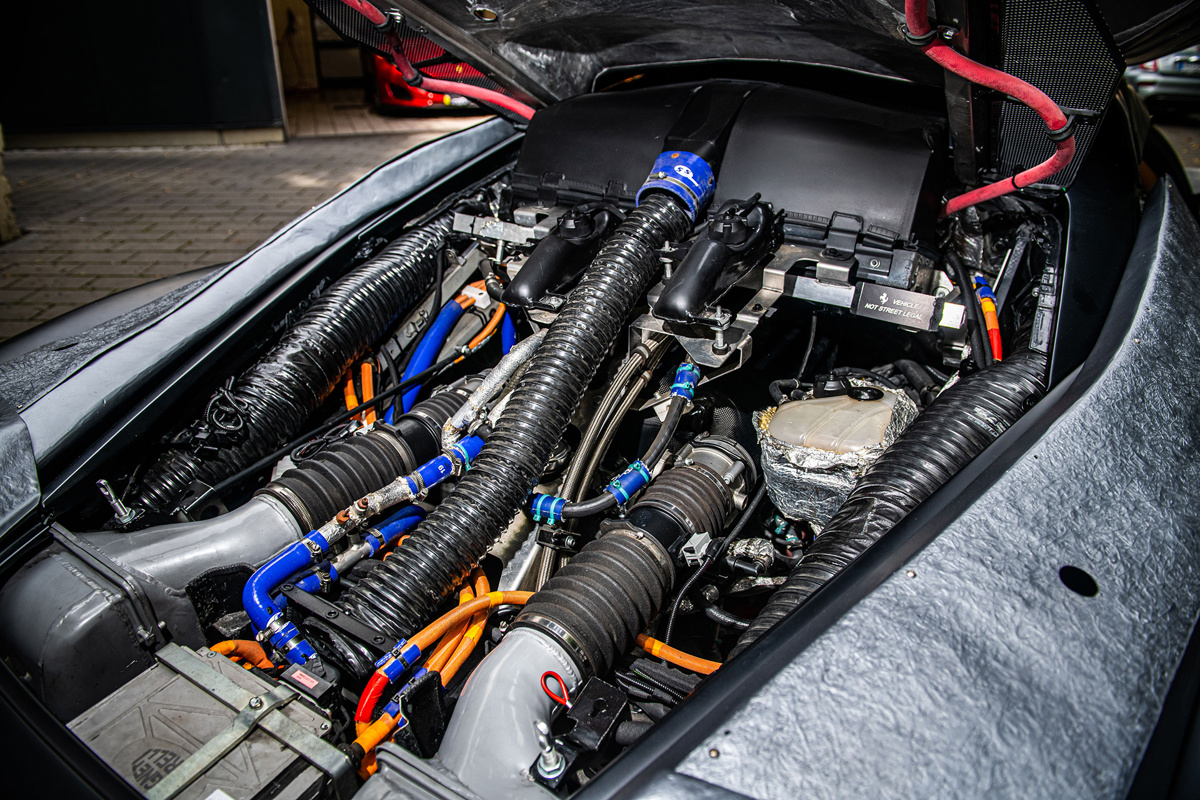 Engine of 2012 Ferrari LaFerrari Prototype offered at RM Sotheby's Monaco live auction 2022