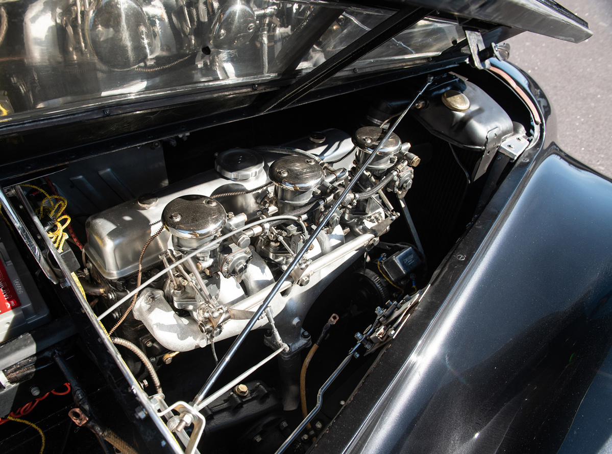 Engine of Louis Chiron's 1947 Delahaye 135 MS Sport Coupé by Chapron offered at RM Sotheby's Monaco live auction 2022