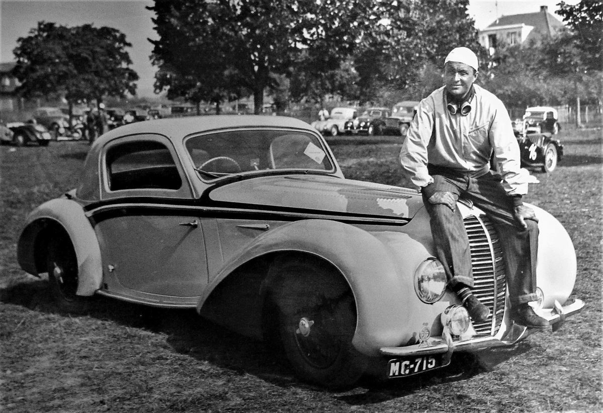 Louis Chiron and his 1947 Delahaye 135 MS Sport Coupé by Chapron offered at RM Sotheby's Monaco live auction 2022