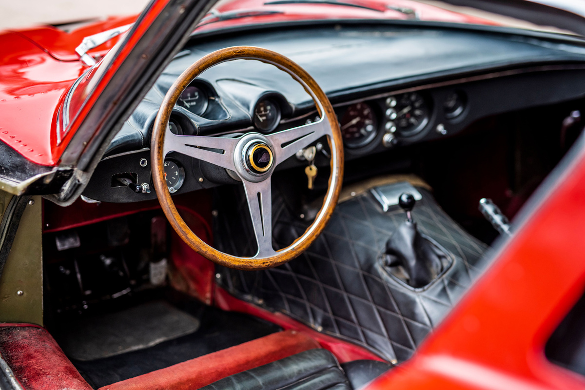 Steering wheel of 1965 Iso Grifo A3/C offered at RM Sotheby's Monaco live auction 2022