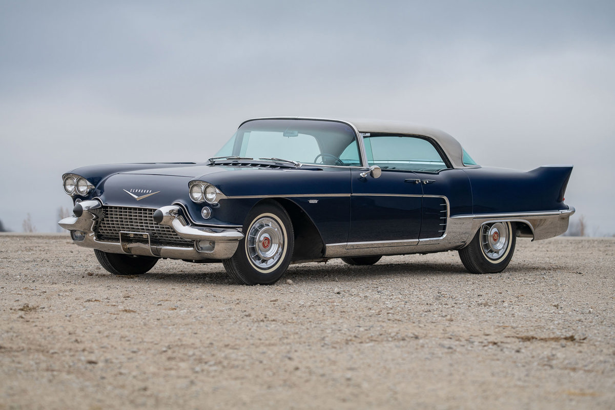 Dark Blue 1957 Cadillac Eldorado Brougham available at RM Sotheby’s Arizona Live Auction 2021