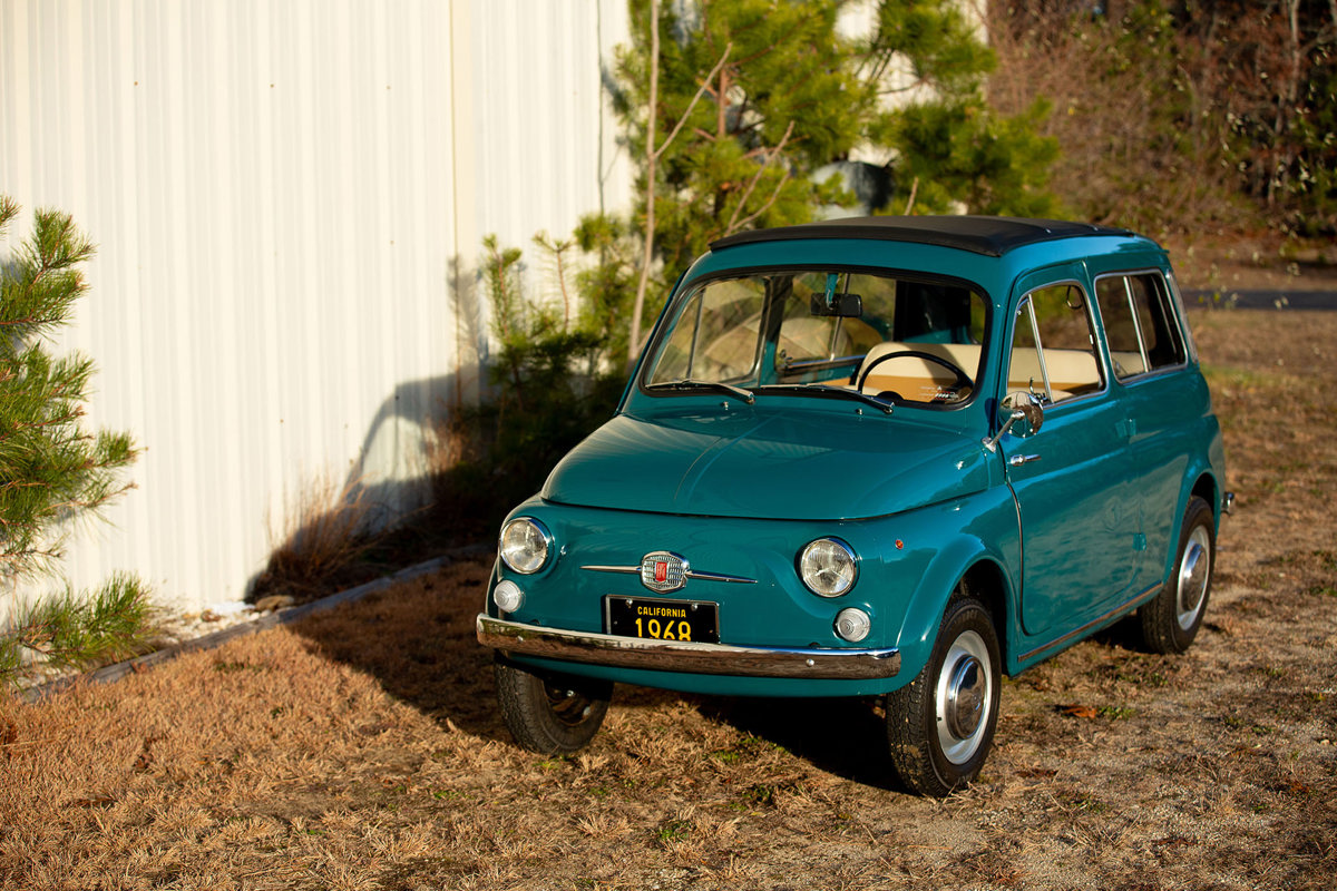 Teal 1968 Fiat 500 Giardiniera available at RM Sotheby’s Arizona Live Auction 2021