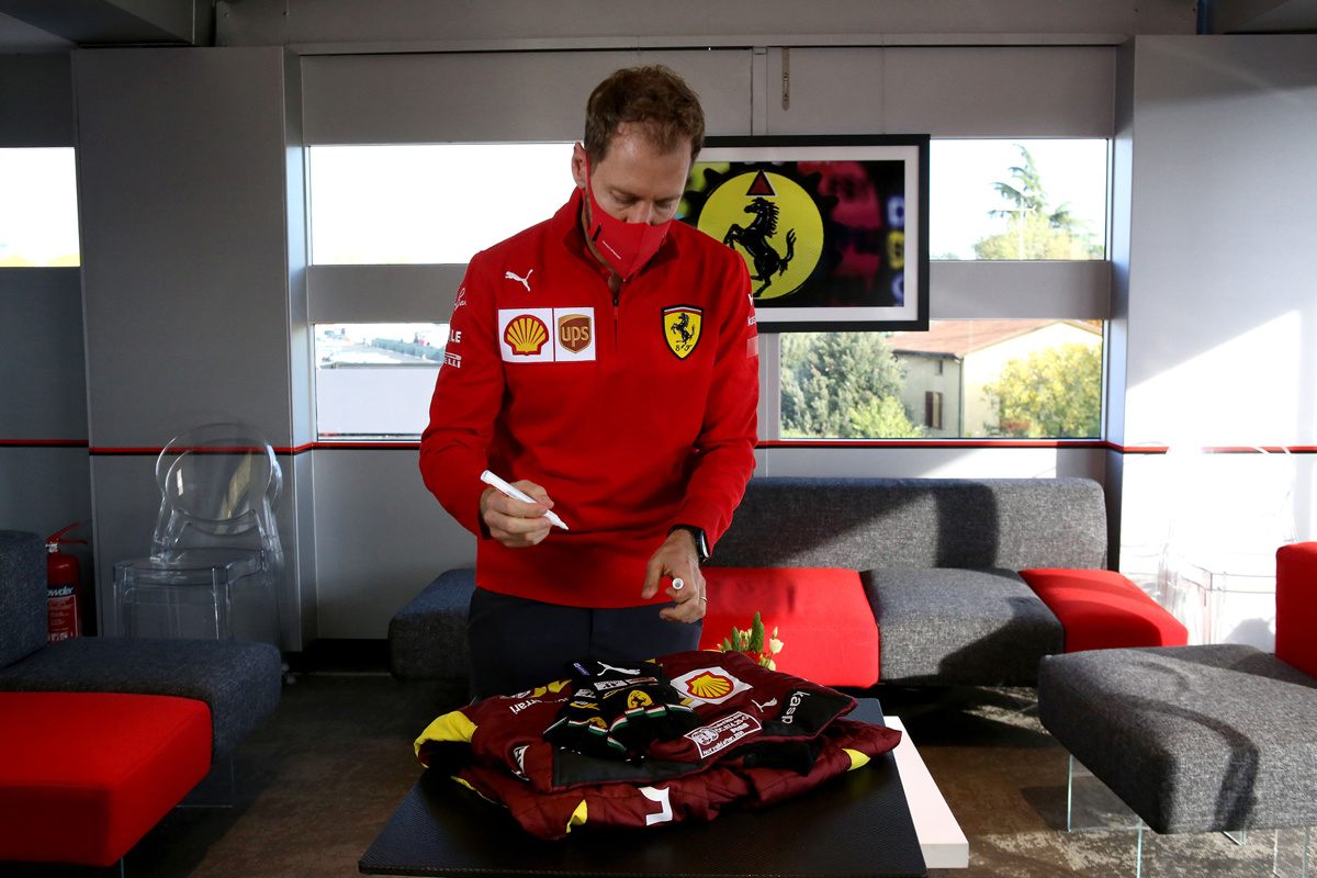 Sebastian Vettel Signed Racing Suit available at RM Sotheby's Online Only Once in a Millennium Auction 2021