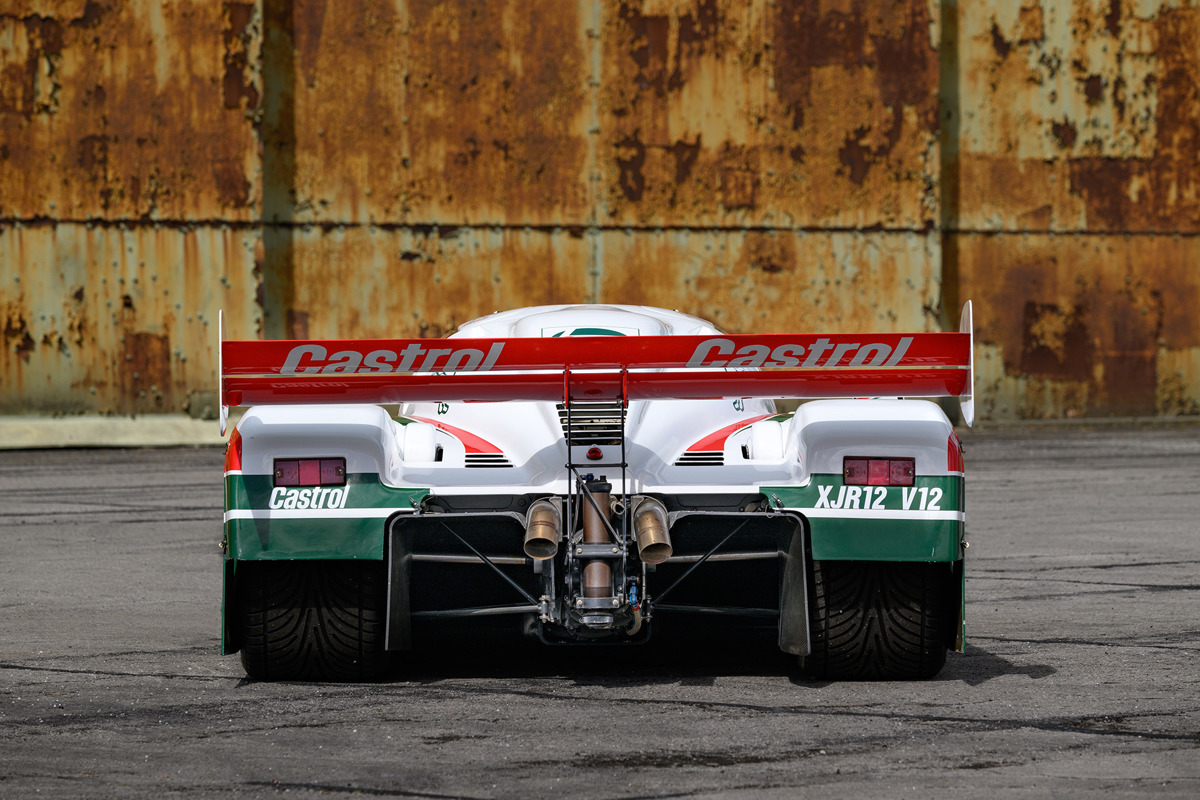 Rear of 1988 Jaguar XJR-9 offered at RM Sotheby's Monaco live auction 2022