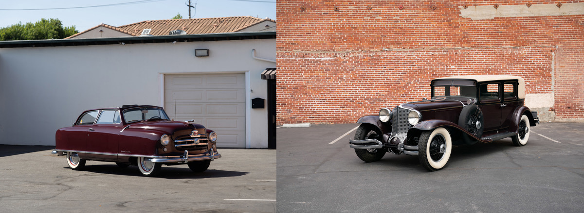 1950 Nash Rambler Custom Landau Convertible and 1929 Cord L-29 Brougham offered at RM Sotheby's Mitosinka Collection auction