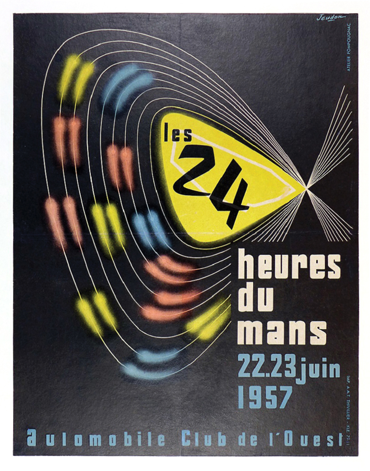 Les 24 Heures du Mans 1957 offered in RM Sotheby’s Original Racing Posters online auction