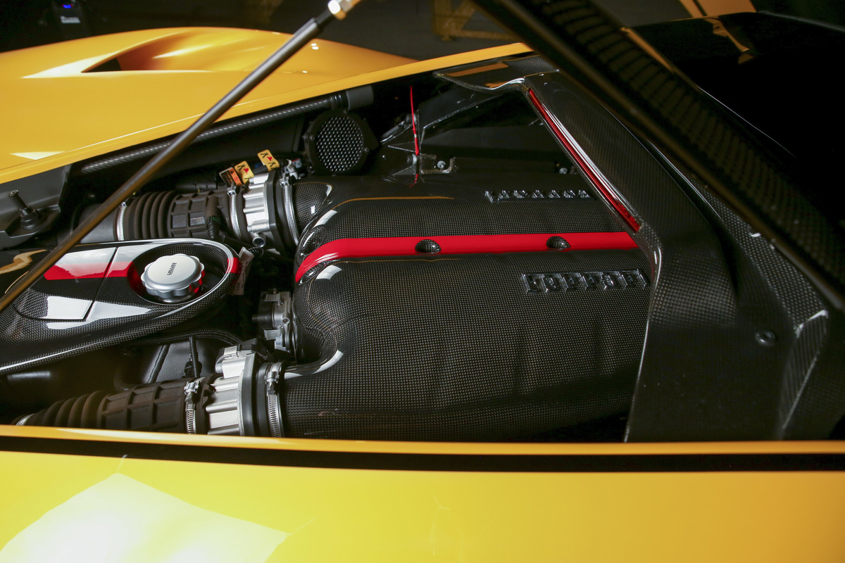 Engine of 2017 Ferrari LaFerrari Aperta offered in RM Sotheby’s Palm Beach online auction 2020