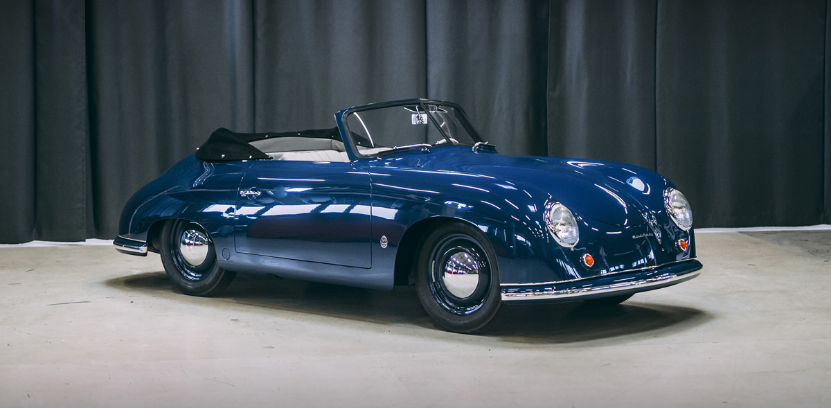 1952 Porsche 356 'Split-Window' Cabriolet by Gläser offered at RM Sotheby’s Monaco live auction 2022