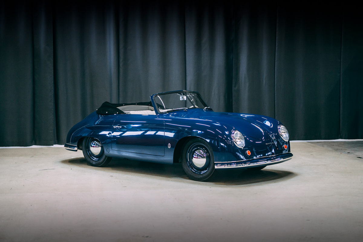 1952 Porsche 356 'Split-Window' Cabriolet by Gläser offered at RM Sotheby’s Monaco live auction 2022
