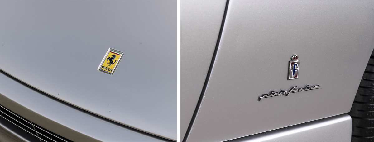 Badges of Sergio Pininfarina’s 1995 Ferrari 456 GT offered in RM Sotheby’s Monaco live auction 2022