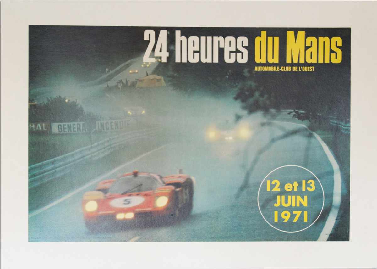 24 Heures du Mans 12 et 13 Juin 1971 Vintage Event Poster offered in RM Sotheby's The Art of Competition online auction 2020