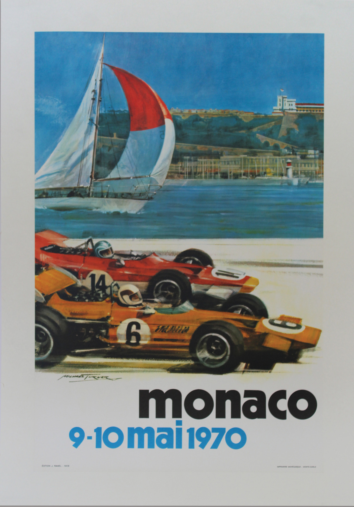 Monaco 9-10 Mai 1970 Original Event Poster offered in RM Sotheby's The Art of Competition online auction 2020