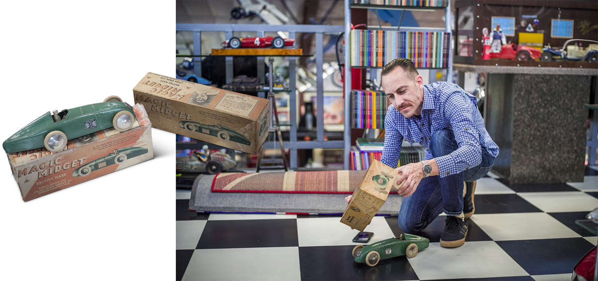 ‘Magic Midget’ MG Tin Toy in Original Box offered at RM Sotheby’s the Gene Ponder Collection live auction 2022