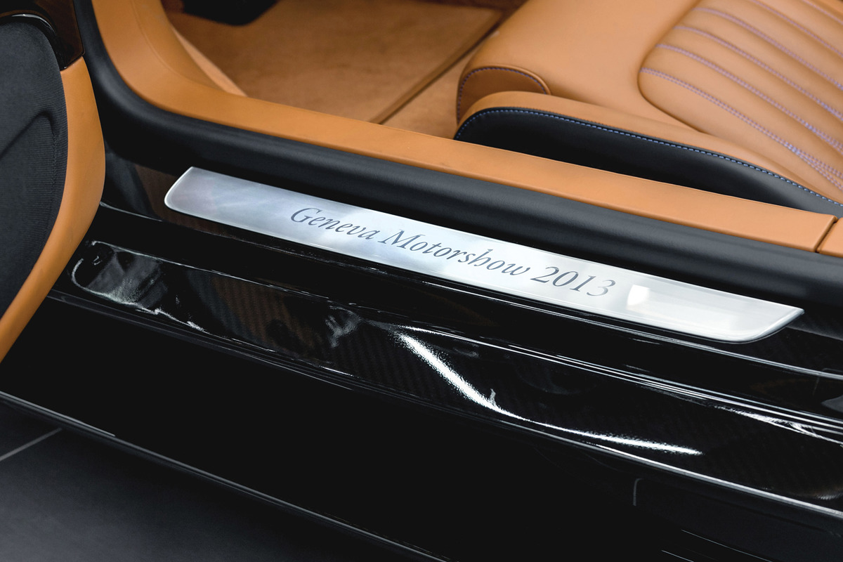 Door plaque of 2013 Bugatti Veyron 16.4 Grand Sport Vitesse offered at RM Sotheby’s Essen live auction 2019