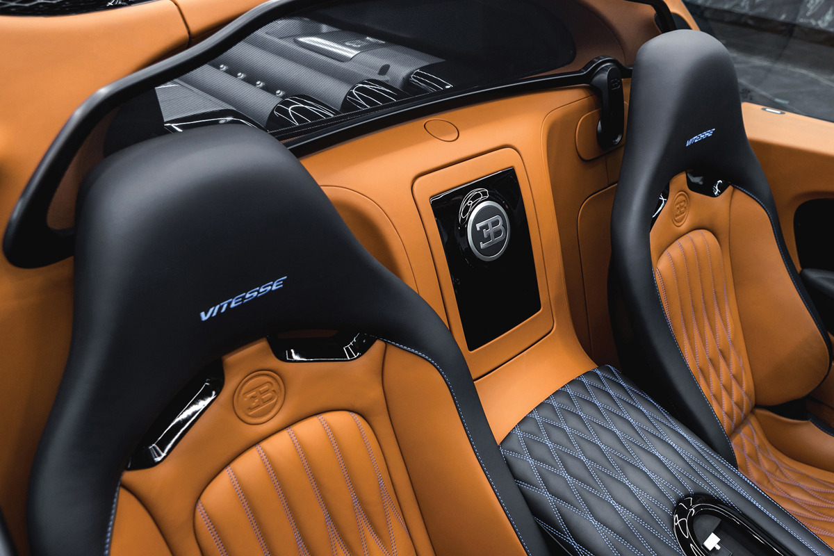 Interior of 2013 Bugatti Veyron 16.4 Grand Sport Vitesse offered at RM Sotheby’s Essen live auction 2019