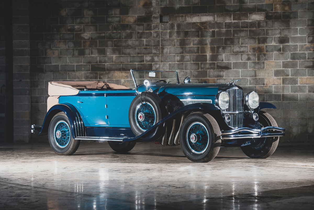 1930 Duesenberg Model J Convertible Sedan by Murphy offered at RM Sotheby’s The Guyton Collection live auction 2019