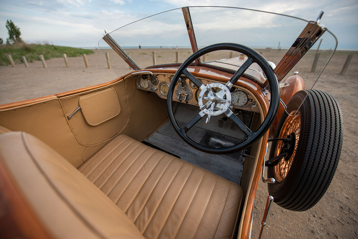 Interior of 1924 Hispano-Suiza H6C ‘Tulipwood’ Torpedo by Nieuport-Astra offered at RM Sotheby’s Monterey live auction 2022