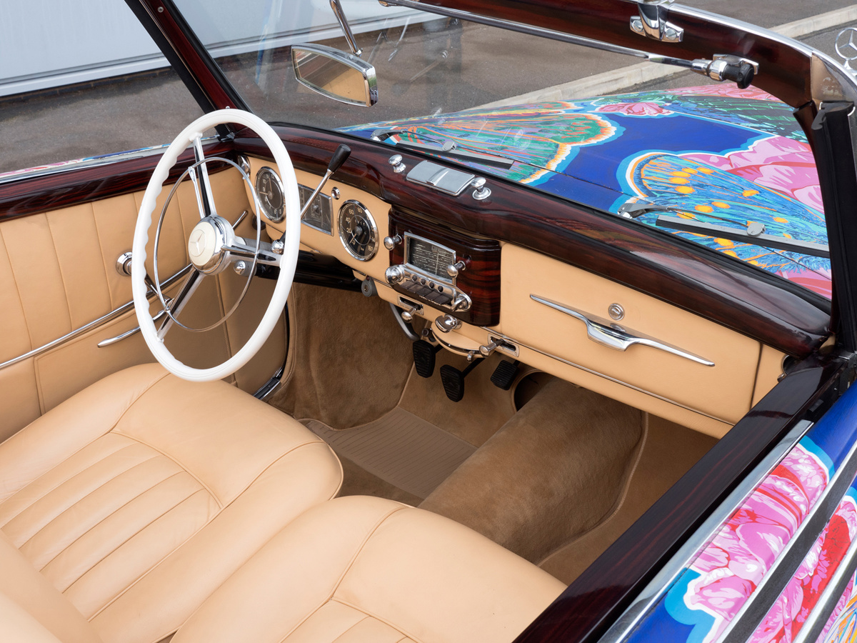Interior of 1952 Mercedes-Benz 220 A Cabriolet offered at RM Sotheby's Monterey live auction 2022