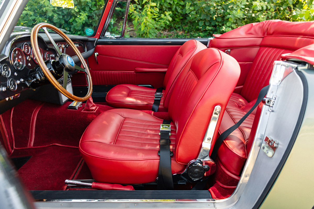 Interior of 1965 Aston Martin DB5 Convertible offered at RM Sotheby’s St. Moritz live auction 2022