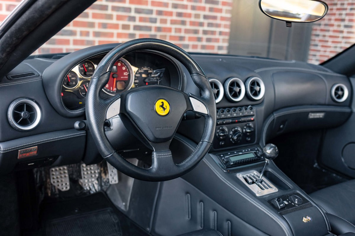 Interior of 2006 Ferrari Superamerica offered at RM Sotheby’s St. Moritz live auction 2022