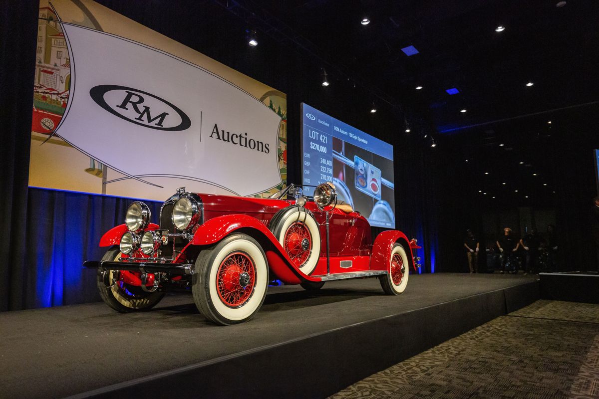 1929 Auburn 120 Eight Speedster offered at RM Sotheby’s Hershey live auction 2019