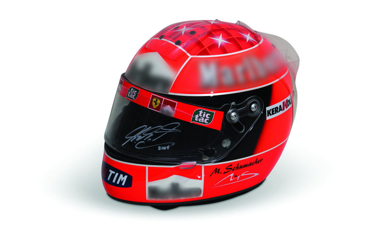Michael Schumacher’s Ferrari Signed Helmet 2001 offered in RM Sotheby’s Formula 1 Memorabilia online auction 2019