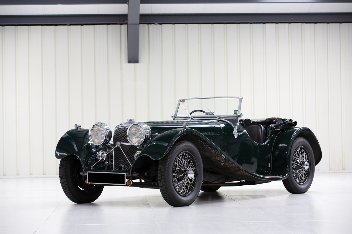 1937 SS 100 Jaguar 3½-Litre Roadster offered at RM Sotheby’s Paris live auction 2020